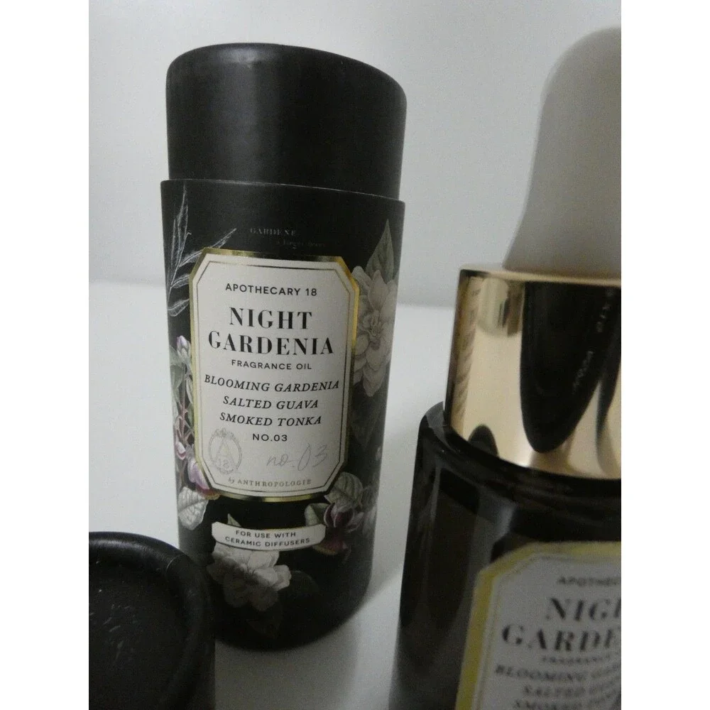 Anthropologie Apothecary 18 Night Gardenia Fragrance Oil Diffuser Dropper 0.5 oz